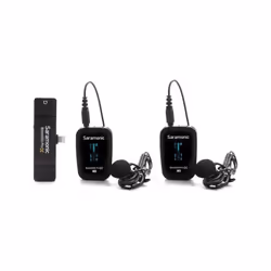 Saramonic Blink500 ProX B4 Sistema de Micrófono Inalámbrico para 2 Personas con Lavaliers y Receptor Lightning