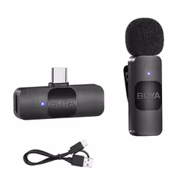 BOYA BY-V10 Système de Microphone Sans Fil de Lavalier Connecteur Android USB-C