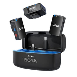 BOYA Système de microphone sans fil à double canal Boyamic 2,4 GHz