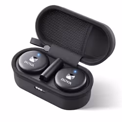 BOYA Système de microphone sans fil à double canal ultracompact by-OMIC 2,4 GHz, Microphone Lavalier, 50 m, Omnidirectionnel, ...