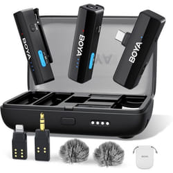 BOYALINK Mini micro cravate sans fil USB-C Lightning Microphone iPhone Android