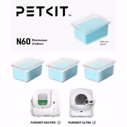 N60 désodorisants pour litière automatique Lot de 3