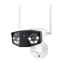 Caméra de Surveillance 4K 8MP Wifi 5 GHz/2,4 GHz Double objectif Ultra hd 4K avec Grand angle 180°Vision nocturne en Couleur, Détection intelligente,