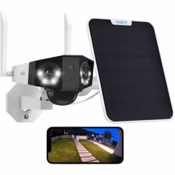 Description générale Reolink Duo 2 WiFi Solaire est une caméra de surveillance innovante équipée de deux objectifs offrant un ...