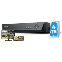 Reolink Caméra de Surveillance NVR PoE à 16 Canaux pour Enregistrement 24h/7j Fiable, Disque Dur de 4TO, Supportez 12MP/8MP/5MP/4MP IP Caméra