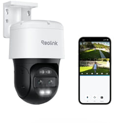 4K 8MP ptz Caméra Surveillance PoE Extérieur, Double Objectif, Zoom 6X, Suivi Auto, Vision Nocturne en Couleur, Détection de Personne/Véhicule, Audio