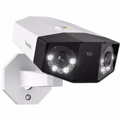 Description générale Cette caméra de sécurité à double objectif offre une vue panoramique de 180° en résolution 4K UHD, perme ...
