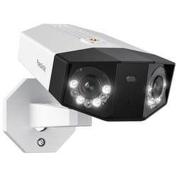 4K 8MP Caméra Surveillance PoE Extérieure, Double Objectif Vision 180°, Détection Personne/Véhicule/Animaux, Vision Nocturne Couleur, Audio