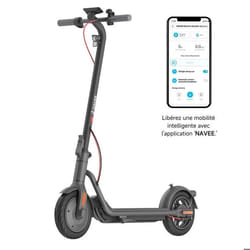 NAVEE V25 Trottinette Électrique Adulte - Autonomie 25 km 25 km/h Moteur 600W Résistance à lEau IPX5 Pneus 10Pliable-Noir