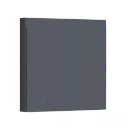 Aqara Interrupteur Mural Connecté Zigbee 3.0 Double Bouton Antisurchauffe sans Neutre Gris
