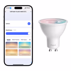 Aqara LED Bulb T2, Ampoule intelligente, Bluetooth/Zigbee, Blanc, GU10, 2000 K, 9000 K