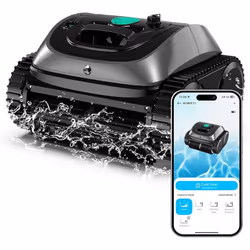 Le robot de piscine sans fil Wybot C1 assure un nettoyage automatique, intelligent et complet du fond, des parois et de la li ...