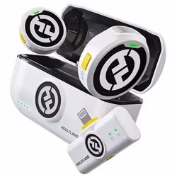 Micro cravate - Hollyland - Lark M2 Qualité Audio Hi-Fi 40H Utilisation Micro Lavalier pour Livestreaming Vlog-Blanc