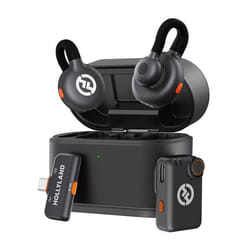 Micro-cravate sans fil Hollyland LARK M2S Combo – 300m portée réduction de bruit 30h autonomie USB-C pour vlog interview live