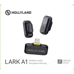 Microphone Hollyland Lark A1 Lightning 48 kHz/24 bits 3 niveaux de réduction du bruit 2TX + Lightning RX (noir)