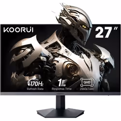 Ecran Gaming - KOORUI - 27 Pouces - QHD 2560 x 1440 - 170 Hz - 1 ms - IPS