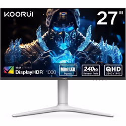 Écran PC Gamer - KOORUI - 27 pouces - 240Hz - QHD - VA Mini LED - HDR 1000