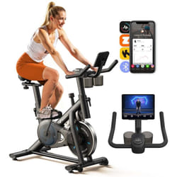 Merach - Vélo d'Appartement, Biking , 16 Niveaux de Résistance Mécanique, Connectivité app, Écran led