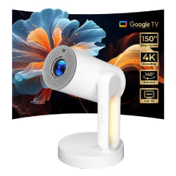 ETOE Starfish Plus Projecteur Portable, Google TV, 1080p Full HD, 300 ANSI Lumens, 4K, Rotation 140°, Autofocus, Keystone Automatique, Veilleuse Tactile