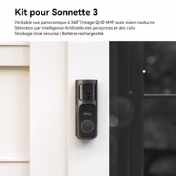 Imou DB-3EP-4M0W/DS3 Kit de sonnette de porte Noir - Vue supplémentaire 8