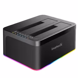 Station daccueil - INATECK - SA02003C - Clonage hors ligne - Effets RGB - USB 3.0 UASP