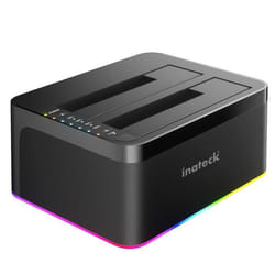Station daccueil - INATECK - SA02003C - Clonage hors ligne - Effets RGB - USB 3.0 UASP
