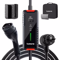 3.5 KW 16A 6M Courant Réglable Cable Recharge Voiture Electrique Type 2 vec Affichage LED et Fonction de Tempor IP66