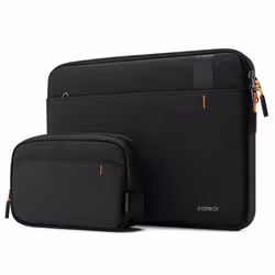 Inateck 360° Protection Housse 16 Pouces Compatible avec 16’’ MacBook Pro M4/M3/M2/M1 Pro/Max XPS 15 Antichoc Noir