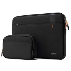 Inateck 360° Protection Housse 16 Pouces Compatible avec 16’’ MacBook Pro M4/M3/M2/M1 Pro/Max XPS 15 Antichoc Noir