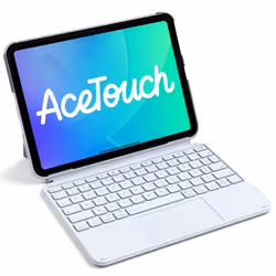 Inateck Ultraléger Clavier iPad Bluetooth pour A16 2025 iPad 11/10 eme Gen iPad Air Pro 11 Pouces avec Pavé Tactile AZERTY