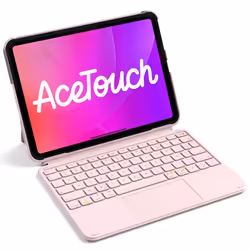 Inateck Ultraléger Clavier iPad Bluetooth pour A16 2025 iPad 11/10 eme Gen iPad Air Pro 11 Pouces avec Pavé Tactile AZERTY Ro ...