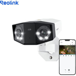 Reolink - 8K 16MP Caméra Surveillance Extérieure PoE, Vue 180° & Double Objectif, Suivi Mouvement, Détection Personne/Véhicule/Animal, Audio