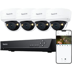 Kit Vidéo Surveillance avec 8CH 2To PoE nvr et 4X 12MP Caméra PoE Extérieure, Anti-vandalisme IK10, Angle vision 145°, Vision Nocturne Couleur,