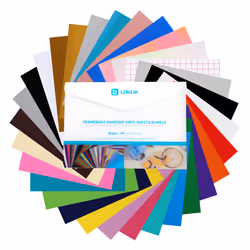 LOKLiK ImPress™ Auto 2-Smart, Feuille de vinyle de transfert de chaleur, Vinyle de transfert thermique lisse, Noir, Bleu, Ble ...