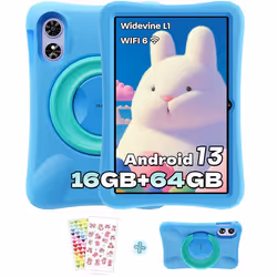 OUKITEL OT6 KidsTablette Éducative Android 13 Tablettes Tactiles Pour Énfants 10.1HD+16GO+64GO 8000mAh Protège Les YeuxVERT