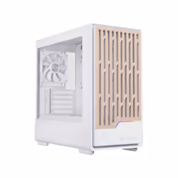 Einarex EXCS-PM-400C-W, Midi Tower, PC, Blanc, micro ATX, Mini-ITX, Acier, Verre trempé, Jouer