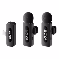 BOYA Système de microphone sans fil BY-V2.0 2,4 GHz 2,4 GHz, Microphone à clipser, 20 - 16000 Hz, 80 dB, Sans fil, USB, 100 m