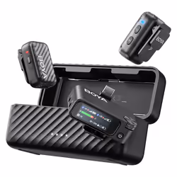BOYA BOYAMIC 2, Microphone Lavalier, Émetteur de poche, Noir, 115 dB, 90 dB, Audio (3ˌ5 mm), USB