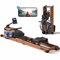 Rameur à eau pliable en bois massif MERACH – Performance durable pour une expérience d'aviron authentique à domicile ! Suivi  ...