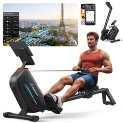 Rameur dappartement magnétique Merach Réglage Manuel 16 Niveaux de Résistance Pliable Écran LCD Connecté APP