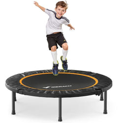 Trampoline Fitness Noir, ø 122 cm, Pliable pour Enfants et Adultes, Intérieur et Extérieur, Charge Max 150 kg Merach
