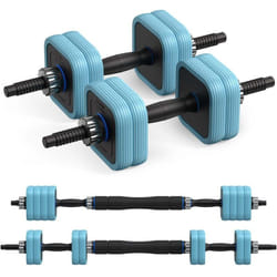 Merach - Haltères Réglables, 3 en 1 avec Barres Connectées, 10 kg, Idéal pour Fitness et Musculation à Domicile ou en Salle De Sport