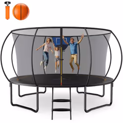 Transformez votre jardin en un espace de joie et de rires avec le trampoline de jardin MERACH ! Trampoline Extérieur pliable, ...