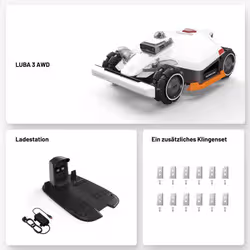 Mammotion LUBA 3 AWD Tondeuse à gazon robot Batterie Blanc - Vue supplémentaire 7