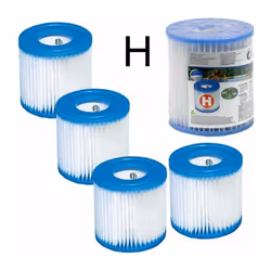 - Lot de 4 cartouches de Filtration de Type H pour Filtre Piscine INTEX - Dimensions d'une cartouche : 10 cm x 9 cm - Convien ...