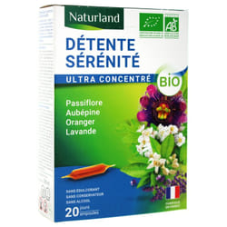Naturland Détente Sérénité Bio 20 Ampoules de 10 ml