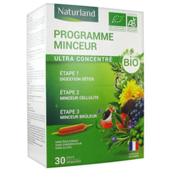 Naturland Programme Minceur Ultra Concentré Bio 30 Ampoules de 10 ml