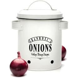 Klarstein - Boite de conservation - Pot de conservation pour oignons - 17 x 22,5 x 14 cm (lxhxp) - Boite alimentaire Capacité 1,6 kg - Crème