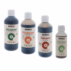 Ce pack d'engrais Biobizz® comprend: Bio.Grow + Bio.Bloom + Top.Max en bouteilles de 500ml, il s'utilisera en extérieur et en ...