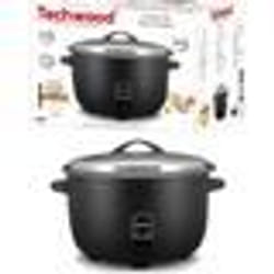 Cuiseur à Riz - Noir - 4.2L - 1600W - Cuve amovible - Couvercle en inox - Arrêt automatique
